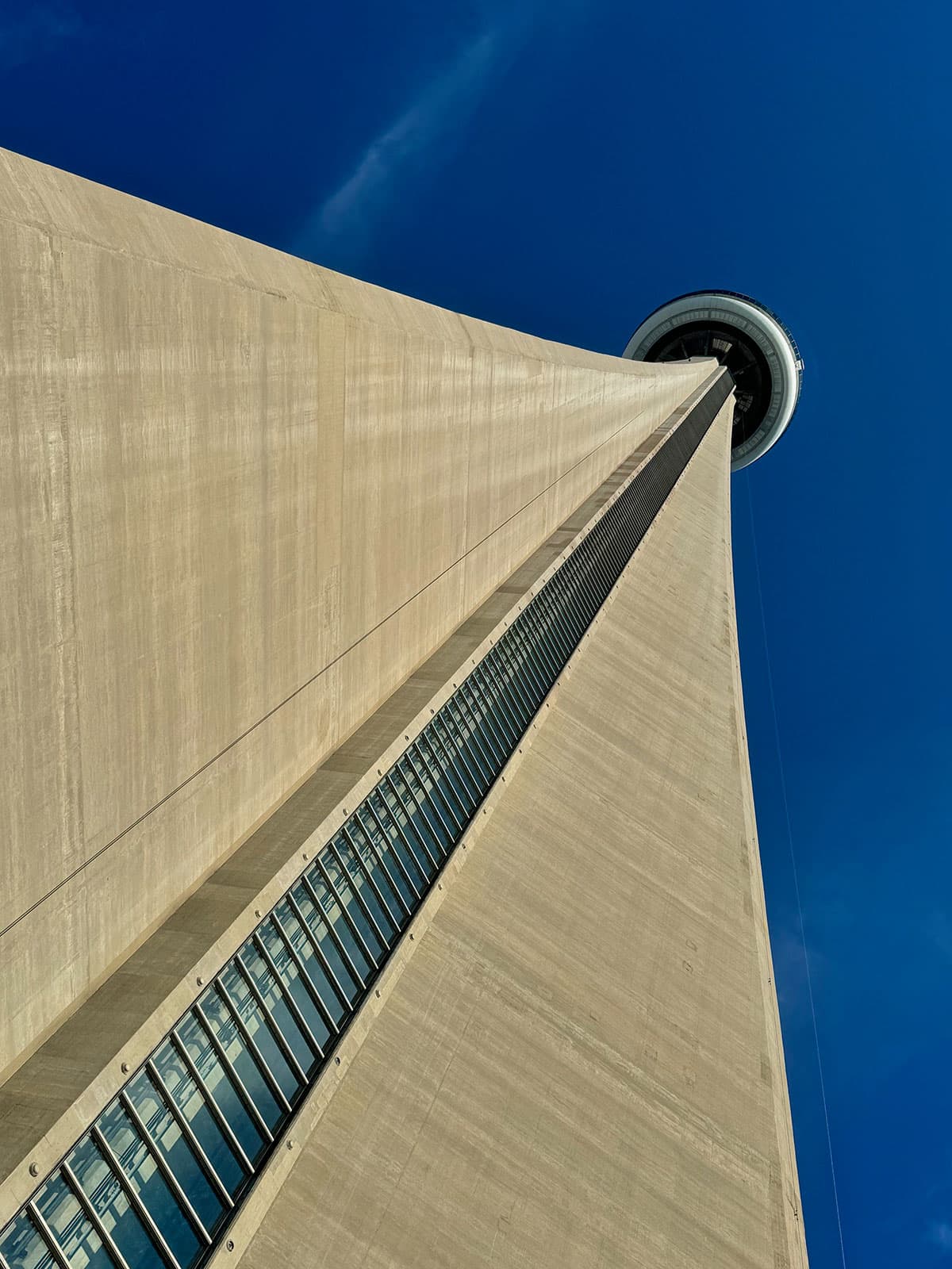 CN Tower viewed from directly below