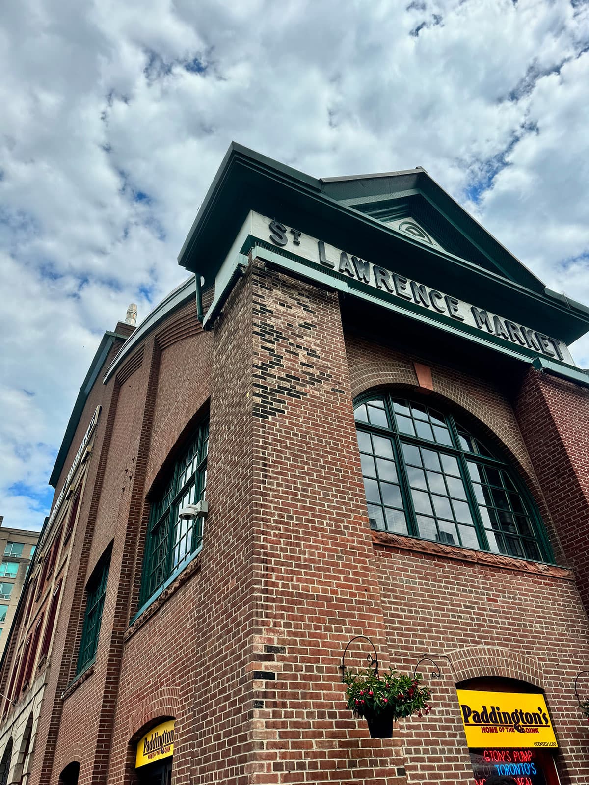 Brick exterior of St. Lawrence Market