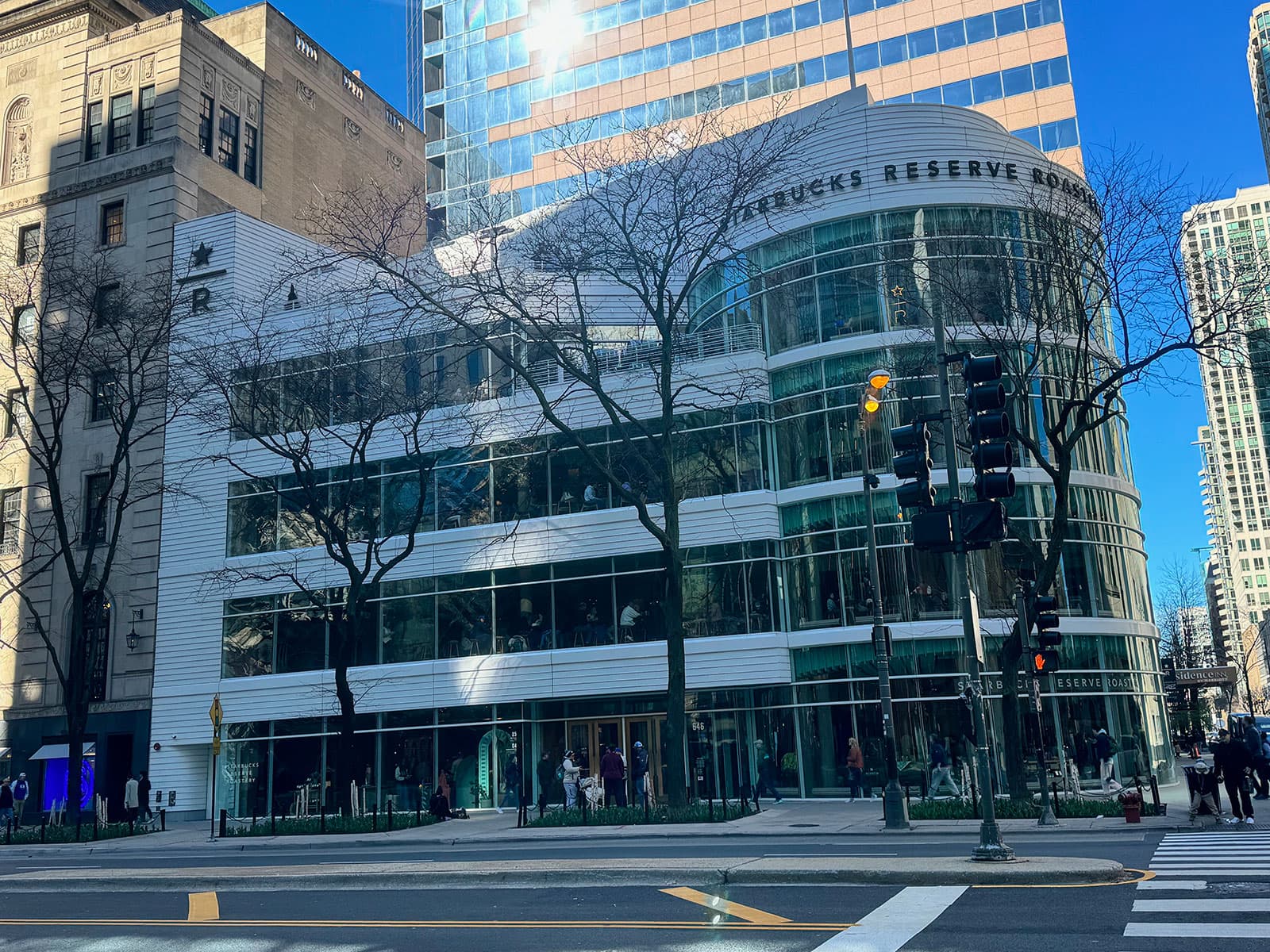Starbucks Reserve Roastery exterior on Michigan Avenue